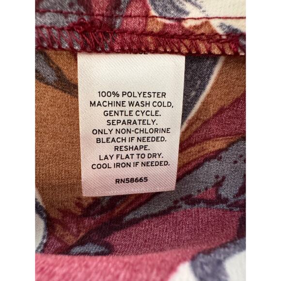 New NORDSTROM RACK Women's Red Floral Casual Button Front Shirt Size XL - Picture 5 of 5